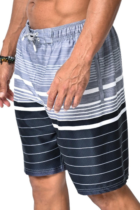 Men's 4 Way Stretch Swimming Shorts Ocean Currents
