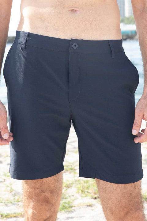 Casual Classic Fit 4-Way Stretch Ripstop Men's Walking Shorts 19" inch Outseam