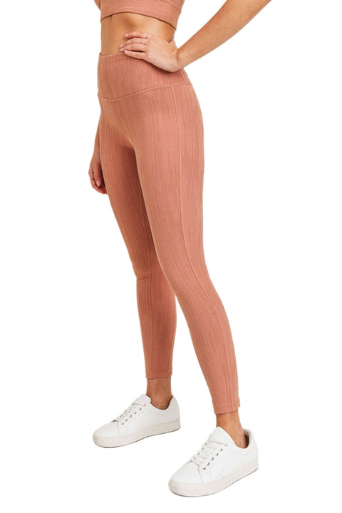 Women's Textured Lines Jacquard TACTEL® Highwaist Leggings