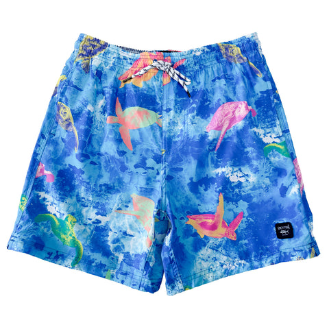 Men's Beach Swim Trunks Above the Knee Shorts Quick Dry with Pockets Nautical Prints