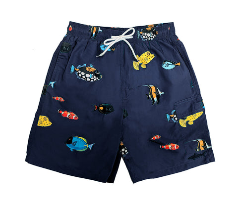 Boys Swim Shorts Fast Dry,  Fish Print