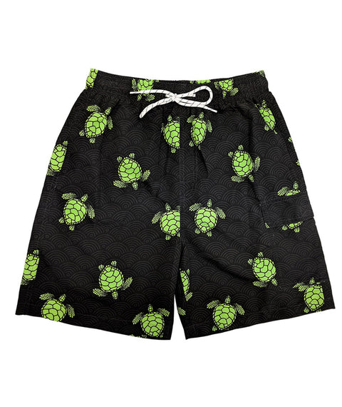 Boys Swim Shorts Fast Dry, Turtle Print