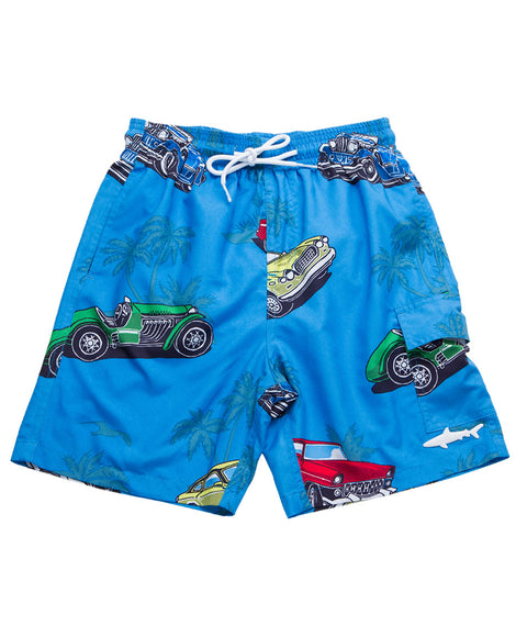 Boys Swim Shorts Fast Dry, Cars Print