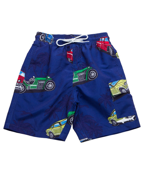 Boys Swim Shorts Fast Dry, Cars Print