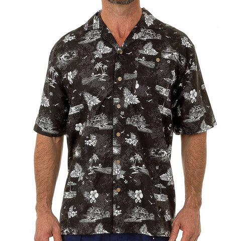 Men's Hawaiian Casual Short Sleeve Beach Surf Aloha Party Shirt