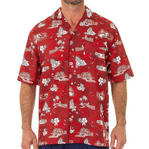 Men's Hawaiian Casual Short Sleeve Beach Surf Aloha Party Shirt