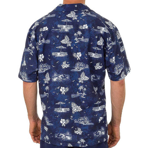 Men's Hawaiian Casual Short Sleeve Beach Surf Aloha Party Shirt