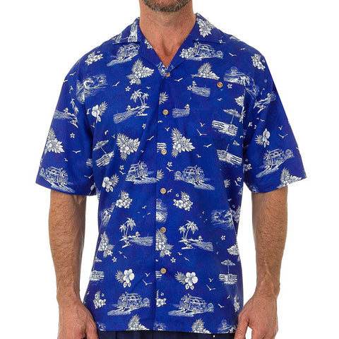 Men's Hawaiian Casual Short Sleeve Beach Surf Aloha Party Shirt