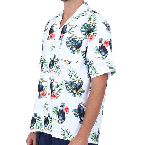 Men's Hawaiian Casual Short Sleeve Beach Surf Aloha Party Shirt