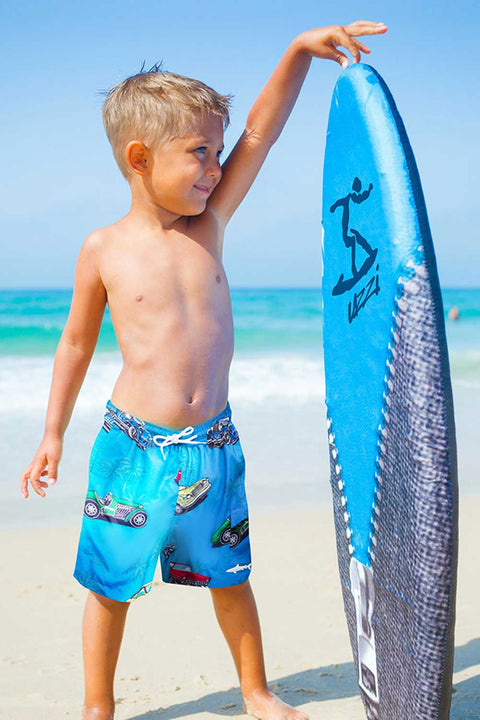 Boys Swim Shorts Fast Dry, Cars Print