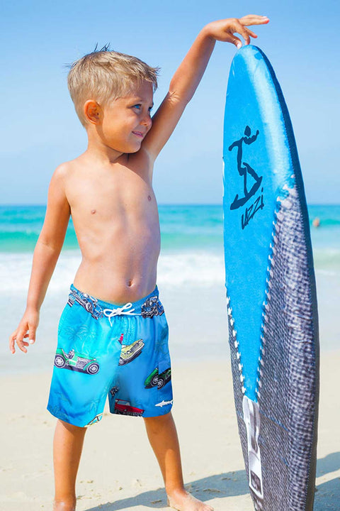 Boys Swim Shorts Fast Dry, Cars Print