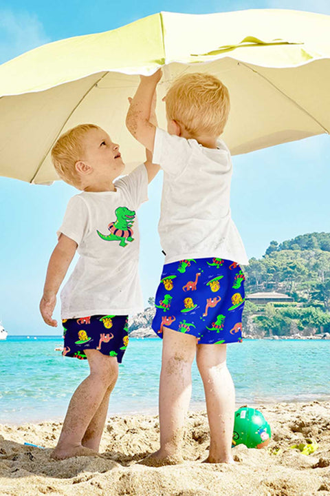 Toddler Swim Shorts Fast Dry, Dinosaurs Print