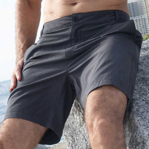 Casual Classic Fit Hybrid Quick Dry 4-Way Men's Walk Shorts 19" Inch Outseam