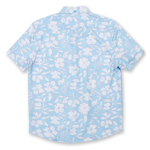 Men's Short Sleeve Casual Button-Down with All Over Design Shirt