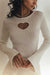 Heart Shape Cut Out Knitted Sweater