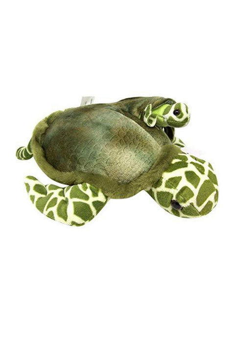 12" Plush Turtle Toy with Pouch and Hatchling - Vacay Land 