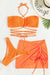 3 Piece Bikini Set With Mesh Skirt