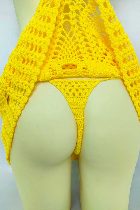 Crochet Bikini Set With Skirt