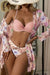3 Piece Bikini Set with Kimono Cover Up