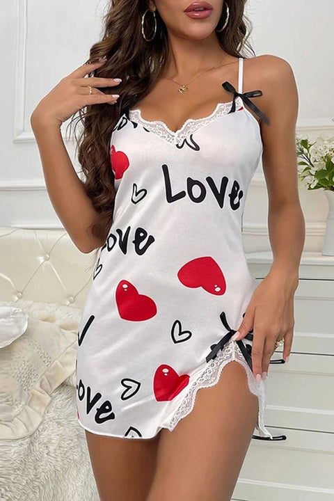 Love V-Neck Cami Dress Sleepwear Pajama