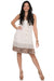 Women's Cotton Blend Swing Missy Animal Print Ruffle Dress, Cream