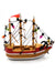 Galleon Ship with Faux Lights Wooden Christmas Tree Hanging Ornament