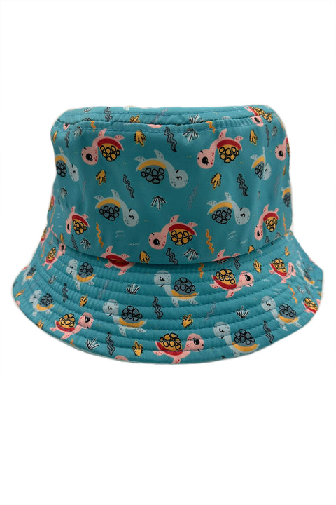 Kids Sun Hat Breathable Bucket Hat Summer Play Hat, Turtle