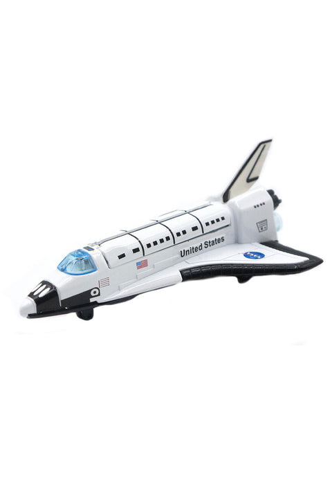 8", Plane, Metal Space Shuttle Diecast Model with Pull Back Action