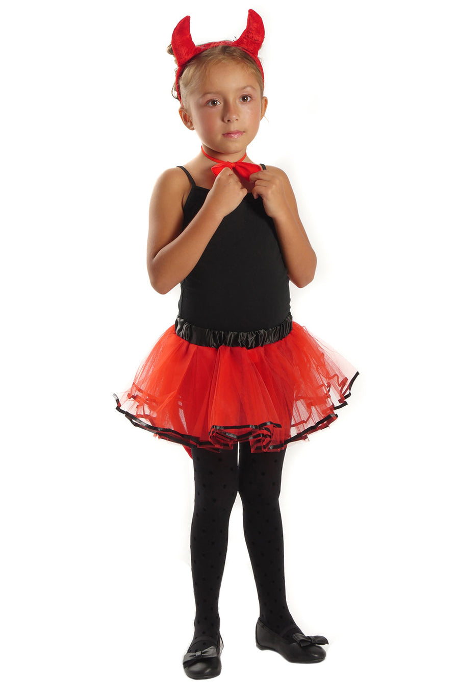 Halloween Red Devil Costume Set: Tutu, Horns, Bow, and Tail for 2-10 Years - Vacay Land 