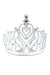 Girls Ice Princess Tiara Frozen Crown, Silver
