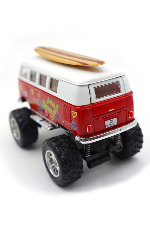 5" Fun Stuff Toy Cars Red VW Bus, No Box, Diecast