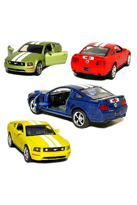 Kinsmart Box of 12 1/38 Scale Diecast Model Toy Cars 2006 Ford Mustang GT Diecast Model Toy Car 5" Inch Scale Assorted Colors