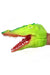Rubber Neon Green Alligator Head Hand Puppet Toy