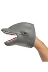 Rubber Gray Dolphin Head Hand Puppet Toy - Vacay Land 