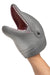 Rubber Gray Dolphin Head Hand Puppet Toy