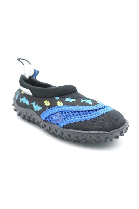 Toddler and Little Kids Water Shoes, Navy/Turquoise Shark