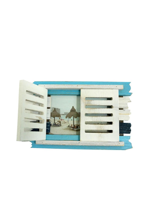 Blue/White Wood Picture Frame 6"x 4"