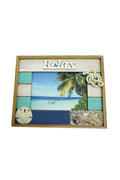 Wood Picture Frame 7"x 5" the phrase "Relax" - Vacay Land 