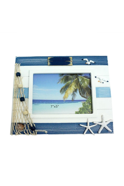 Strip With Star Wood Picture Frame 7"x 5"