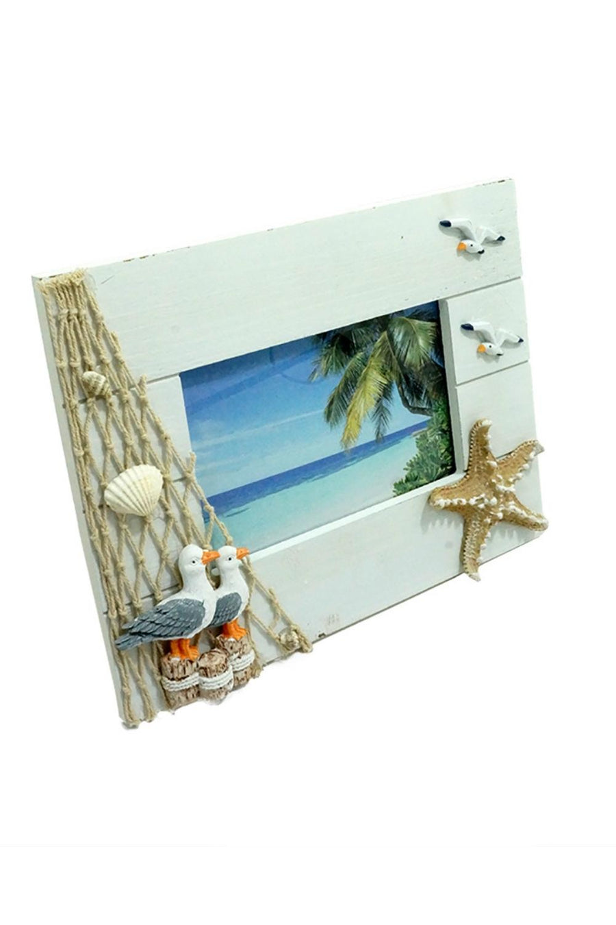 Seagull Wood Picture Frame 6"x 4" - Vacay Land 