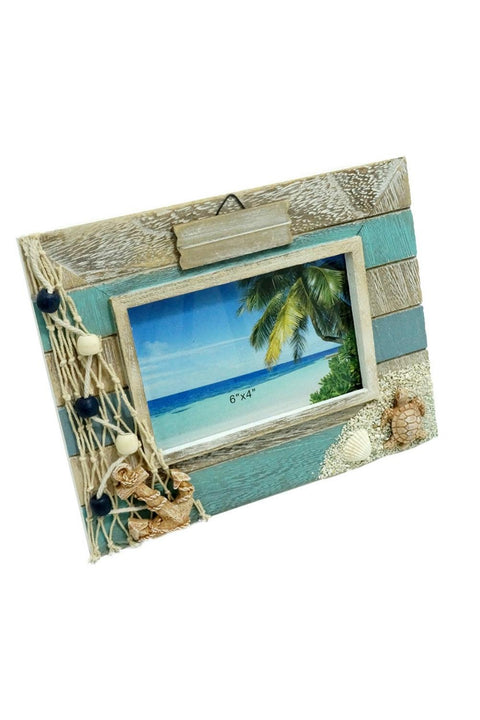 Anchor & Turtle Rustic Wood Picture Frame 6"x 4"