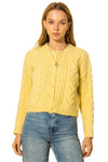 Women's Solid Color Yellow Cardigan - Vacay Land 
