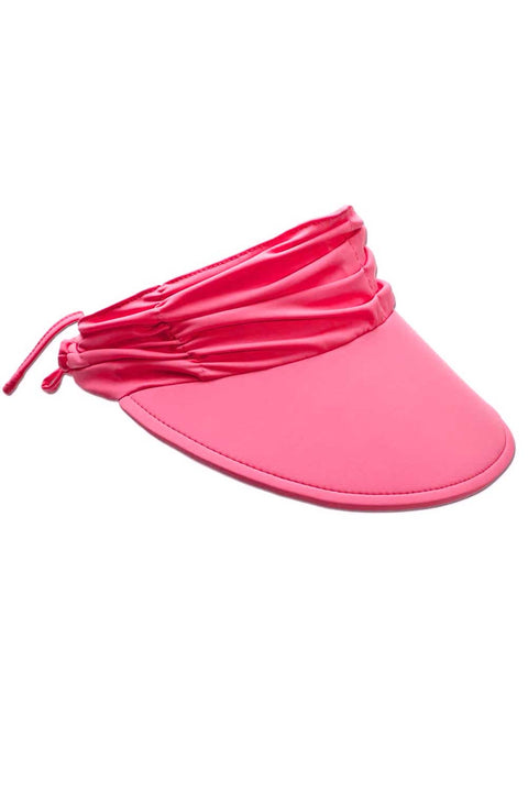 Women's Pink 4.5 inches Brim Swimsuit Material Visor