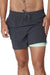 Men's Charcoal Quick Dry Swimming Trunks with Compression Liner