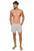 Silver Men's Swimming Trunks with Compression Liner Quick Dry Swimwear