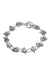 Women's Silver Knot Chain Link Rhodium Bracelet
