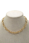 Women's Gold Oval Link Chain Necklace - Vacay Land 