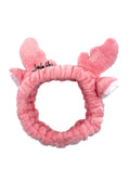 Women's Watermelon Pink Reindeer Antlers Headband for Washing Face, Makeup, Shower, Bath - Vacay Land 