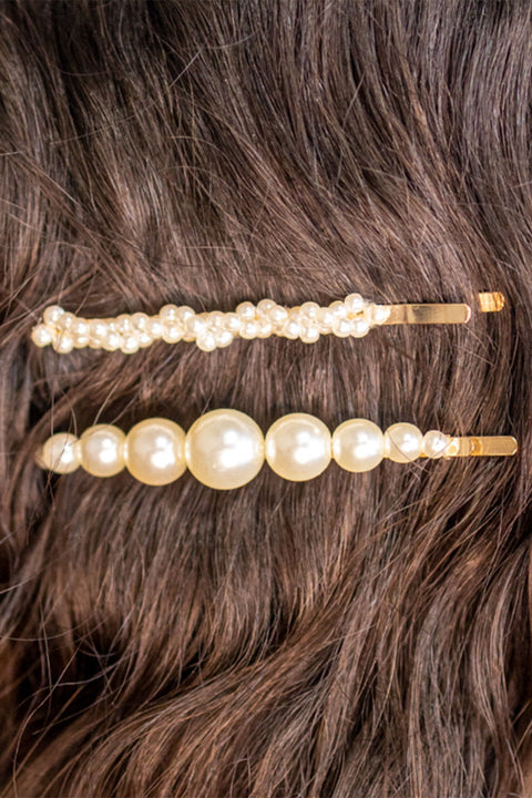 Women's Pearl Hair Clips Accessories, Pack of 2