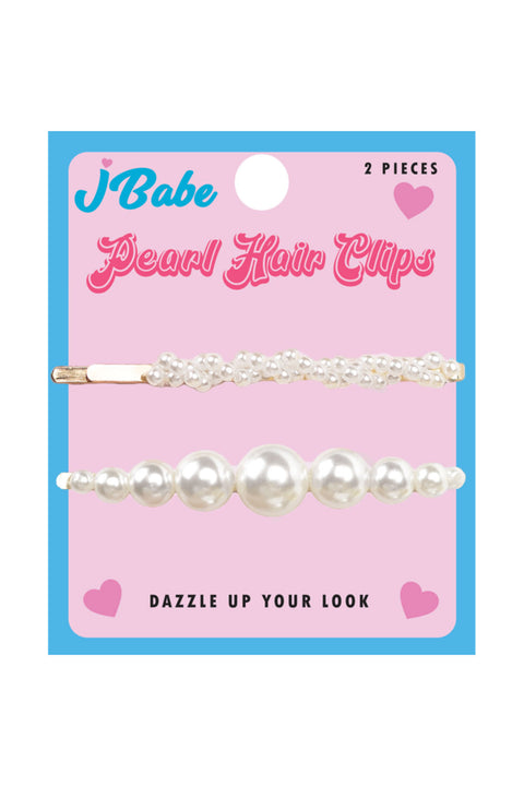 Women's Pearl Hair Clips Accessories, Pack of 2